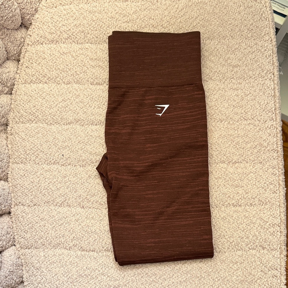 Brown and red High-Waisted Leggings